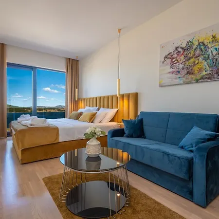 Ramarin Iii With Infinity Heated Pool, Jacuzzi And Sauna By The Sea In Rogoznica Villa *
